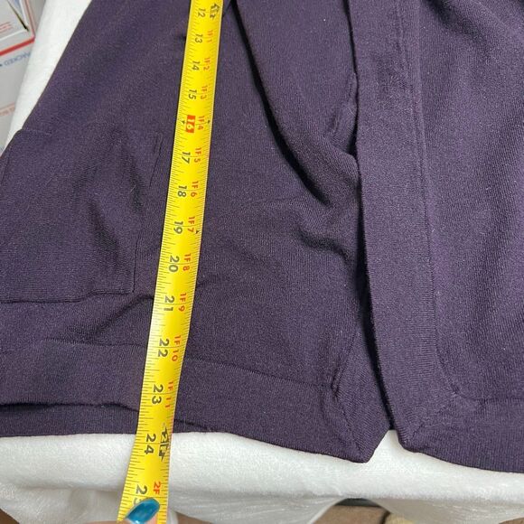 Theory Purple Cashmere Open Front Cardigan Small Petite Women - Picture 7 of 8